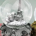 thumbnail image 3 of Caja de música con globo de nieve de la Torre Eiffel de París con nevadas automáticas y luces de colores, 100 mm 6 de altura brillar Electrónica, 3 of 5