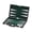 Green, variant on Premium Rolls Up Backgammon Board PU Leather Backgammon Game Mat Board Foldable Design For Camping And Social Gatherings