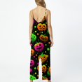 thumbnail image 5 of Halloween Jumpsuits for Women Candy Pumpkin Halter Backless Horror Overalls Castle Ghost Wide Leg Funny Rompers, XL, 5 of 5