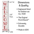 thumbnail image 3 of My Word! Welcome w/Hearts Spring Summer Porch Board Welcome Sign & Porch Leaner for Front Porch Deck Patio or Wall - Indoor Outdoor Farmhouse Rustic Vertical Home Decor 8"x46.5", 3 of 5