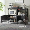 thumbnail image 5 of Utopia Alley Buffet Cabinet with Coffee Station Organizer, Large Coffee Bar Cabinet with Adjustable Shelves, Kitchen Buffet Furniture Wooden Sideboard Storage Cabinet for Dinning/Living Room, 5 of 10