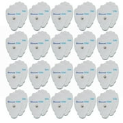 TENS Electrodes - Large Replacement Electrode Pads for TENS Units - 20 Pairs of Snap TENS Unit Electrodes (40 TENS Unit Pads) - Discount TENS Brand