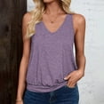 thumbnail image 2 of Women's Sleeveless V Neck Tank Tops Summer Tops Trendy 2024 Causal Cute Loose Fit Workout Athletic Yoga Shirts, 2 of 7