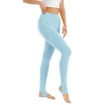 thumbnail image 4 of LEGGINGS DE ALGODÓN PARA MUJERES INSPIRADOS EN CHIC, CON CINTURA ELÁSTICA, PANTALONES DE GIMNASIO Y YOGA SUAVES, PANTALONES DE NAVIDAD CON TIRANTES, TIGHTS TAMAÑO S, AZUL CLARO, 4 of 6