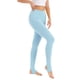 thumbnail image 4 of Inspire Chic Leggings de Algodón para Mujeres con Cintura Elástica, Pantalones de Yoga Suaves para Navidad, Medias con Espolones XS Azul Claro, 4 of 6