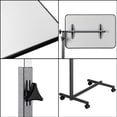 thumbnail image 6 of FCH 23.6 Inch Rolling Adjustable Multifunctional Lifting Computer Desk, Tilting Desktop, Sit Stand Laptop Desk TV Tray for Bed Sofa Hospital Reading Eating, Silver, 6 of 18