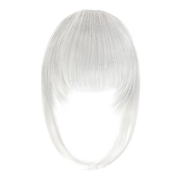 XmhyTop-A Clip-On Fringe Hairpiece with Temple Clips Synthetic Bangs for Daily Hair Styling Extensions,W09