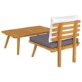 thumbnail image 4 of Roma 2pc Modular Outdoor and Table Set, Solid Wood, Gray, White, 4 of 6