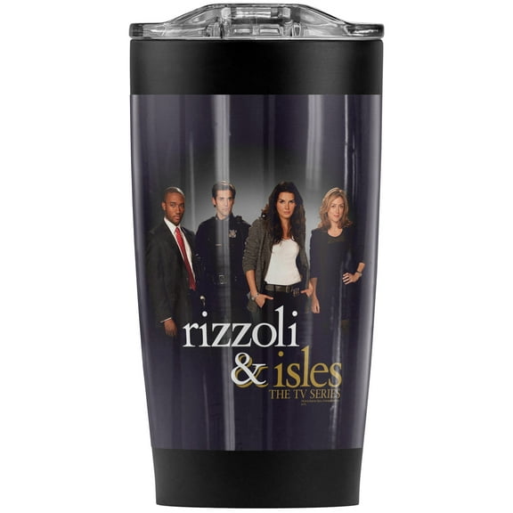 Rizzoli & Isles/Cast Stainless Steel Tumbler 20 oz Coffee Travel Mug/Cup, Vacuum Insulated & Double Wall with Leakproof Sliding Lid | Great for Hot Drinks and Cold Beverages
