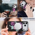 thumbnail image 6 of Magnetic Case for iPhone 16 Pro Compatible with MagSafe, Floral Pattern PU Leather Cute Phone Case for Women Girls, Durable TPU Bumper Shockproof Phone Cover for iPhone 16 Pro, Black, 6 of 8