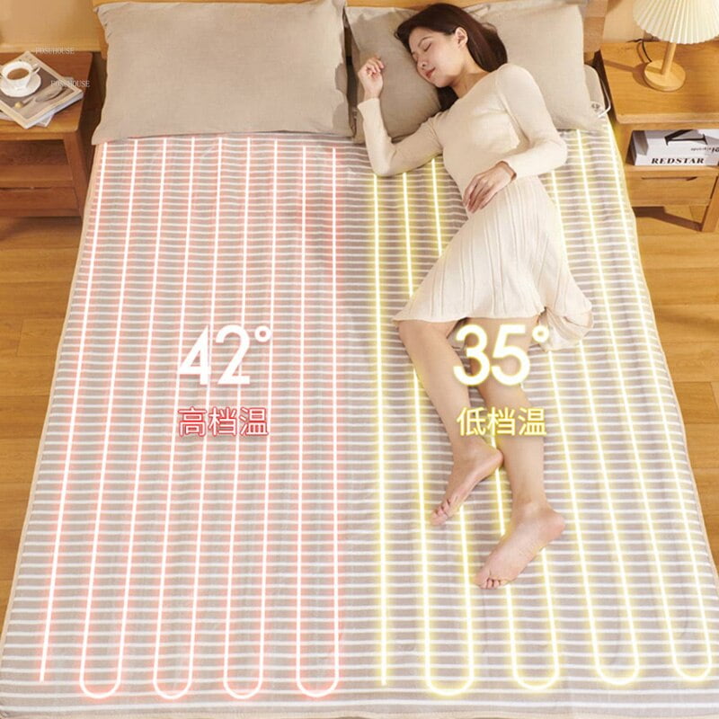 Electric Blankets Mattress Double Dual Control Intelligent Temperature Regulation Non Radiation Heating Blanket Home Waterproof Other
