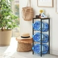 thumbnail image 6 of 5 Gallon Water Bottle Crating, 3 Tier Water Bottle Holder with Storage Shelf, Water Drinking Rack Storage Rack for Kitchen, Office, Living, Brown, 6 of 6
