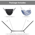 thumbnail image 3 of SUNCREAT 2-in-1 Convertible Free Standing Hammock with Stand Included, Camping Backyard Hammock with Stand, Patented, Blue & White Stripe, 3 of 8