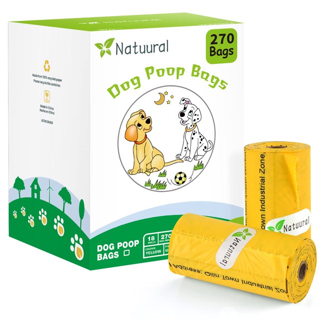 Bolsas Biodegradables Para Excrementos De Perros, 270 Bolsas, 18 Rollos De Bolsas Para Excrementos Hechas De Maicena Certificada Astm D6400 Por Ee. Uu. Sin Enviar, Adecuadas Para Perros Grandes Y Pequ