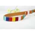 thumbnail image 2 of MOVTOTOP Colorful Striped Canvas Rainbow Lead Leash Leather Dog Set Leash Handle Rope Size M, 2 of 4