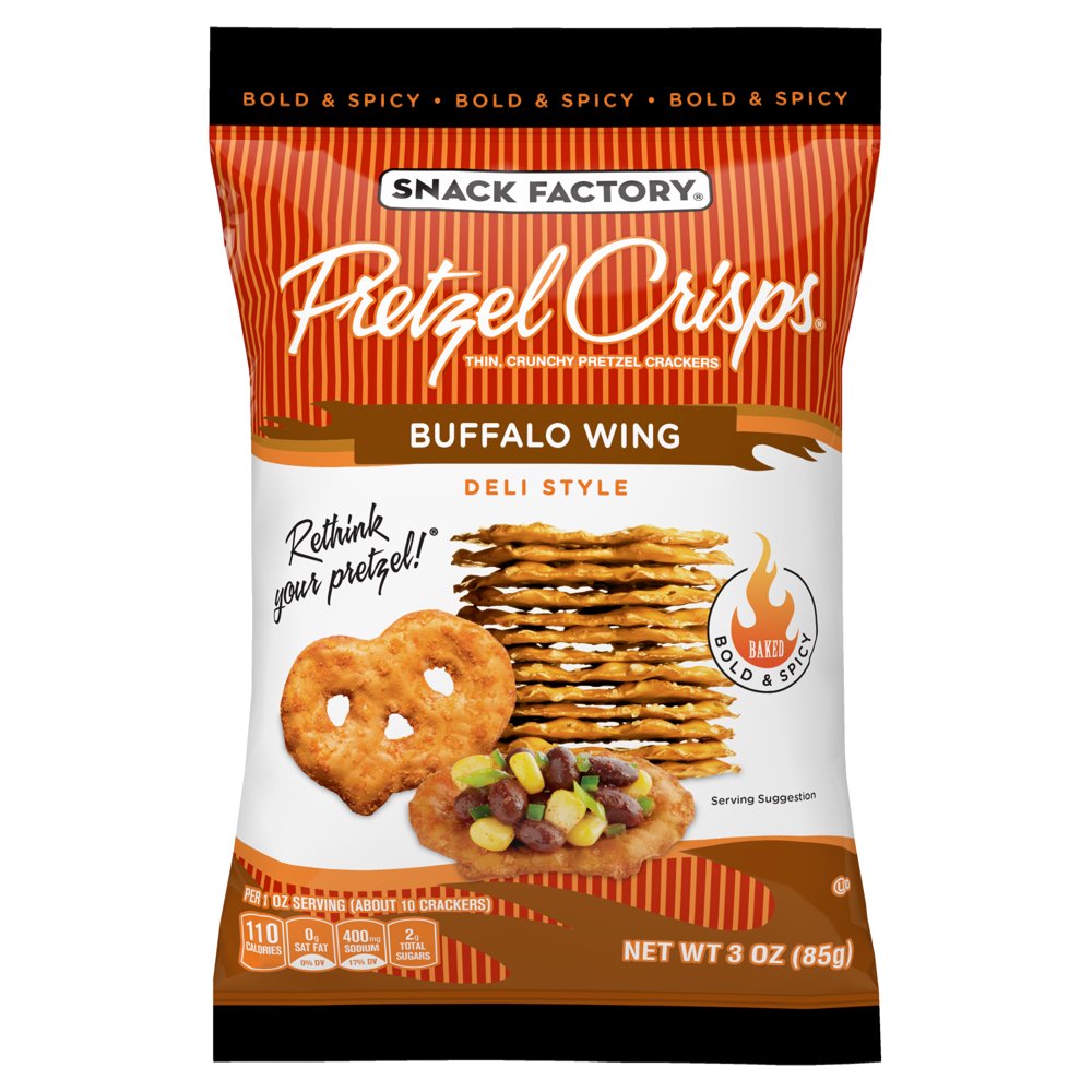 Snack Factory Pretzel Crisps® Buffalo Wing OntheGo Bag, 3 Oz