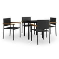thumbnail image 2 of vidaXL Patio Dining Set Outdoor Dining Set Garden Table and Chair Set Black, 2 of 51