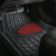 thumbnail image 3 of FH Group Premium Floor Mats Tall Channel Trimmable Rubber Mats - 3Pcs Full Set, 3 of 5
