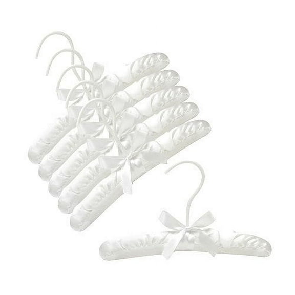 10" Baby Satin Padded Hangers (White)