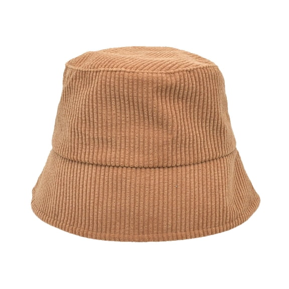 Fisherman Hat for Women Men BWASD Casual Corduroy Bucket Hat Korean Style Trendy Solid Color Baseball Cap Fashion Accessories Outdoor Spring Summer Brown