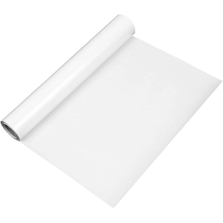 CAREGY Heat Transfer Vinyl White HTV Rolls 12 x 38FT Iron on Vinyl for All  Cutter Machine White HTV Vinyl for Shirts Easy to Cut & Weed
