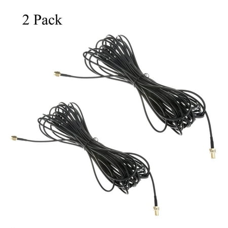 2 Pack 30ft WiFi Antenna SMA Extension Coaxial Cable Cord for Wireless Router Antenna SMA Male to Female Coax Adapter Connector