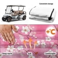 thumbnail image 6 of XYZCANDO Pink Cherry Blossom Golf Cart Seat Cover | 4 Pockets Non-Slip Washable Seat Protector For 2 Passenger Golf Carts, 6 of 9