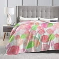 thumbnail image 6 of Rose Watercolor Painting Throw Blanket, Anti-Pilling Ultra-Soft Micro Fleece Cover Blanket for Bed Sofa, for All Seasons, 60"x50", 6 of 9