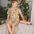 thumbnail image 4 of Balery Fall Leaves Conjunto de Pijama Infantil de Manga Corta con Estampado – Ropa de Dormir de Algodón Suave-Large, 4 of 6