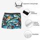 thumbnail image 3 of Balery Colorful Fishing Baits Calzoncillos bóxer para hombre, ropa interior de algodón suave y transpirable con cinturilla de nailon-Small, 3 of 5