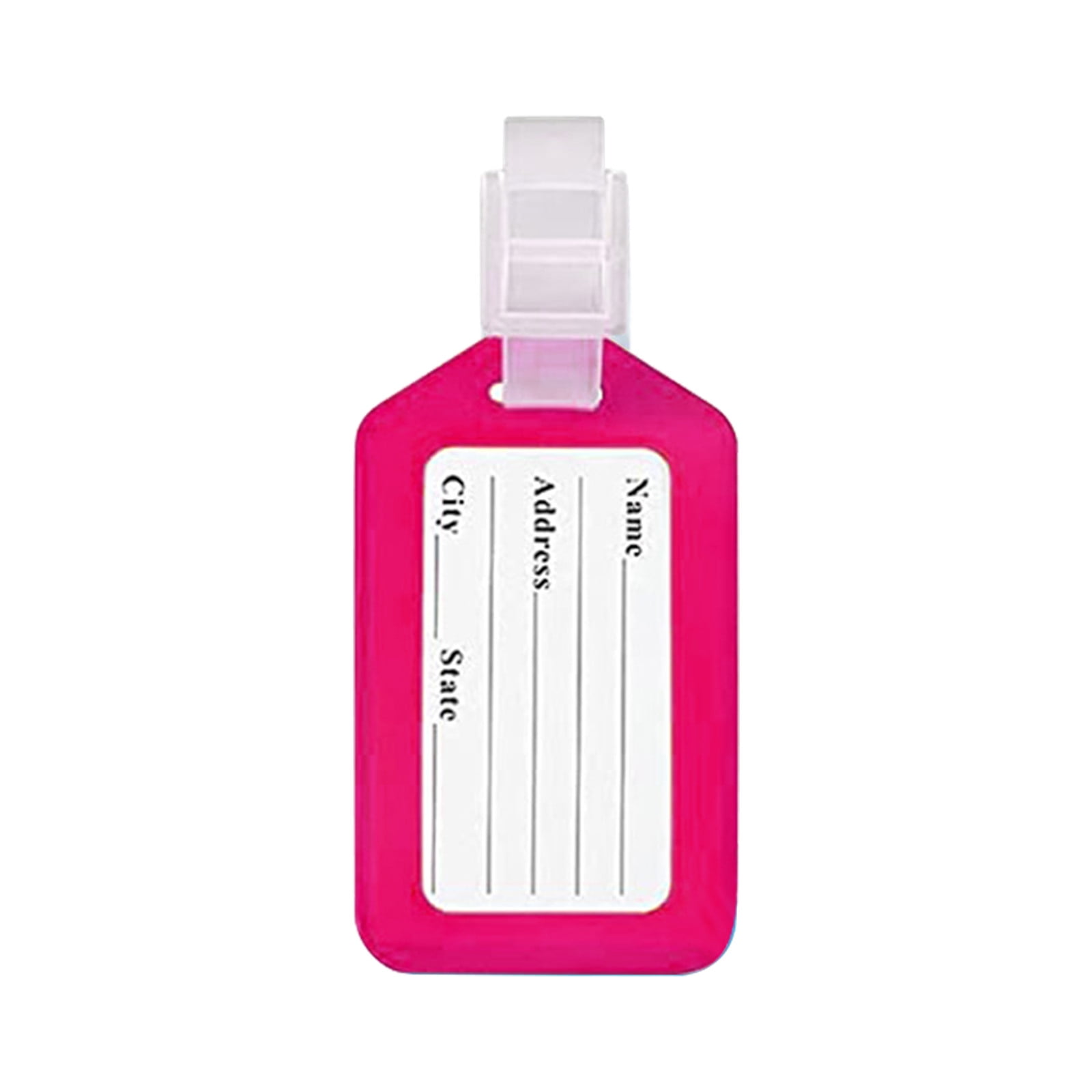 ONHUON 1 Pcs Luggage Tags 3.4x1.9 Inches Plastic Luggage Identifiers With Lanyard Name Tags