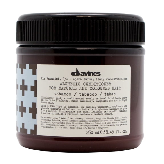 Davines Alchemic Tobacco Conditioner 250ml Enhances Shine for Light Brown Hair