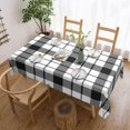 thumbnail image 2 of Rectangle Table Cloth, MacFarlane Tartan Black White Plaid Resistant Washable Tablecloth Decorative Table Cover for Dining, Indoor and Outdoor, 2 of 6