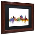 thumbnail image 3 of Trademark Fine Art "Brisbane Australia Skyline" Canvas Art by Michael Tompsett Black Matte, Wood Frame, 3 of 5