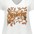 thumbnail image 4 of Inktastic Oktoberfest Banner with Orange Autumn Leaves Women's Plus Size V-Neck T-Shirt, 4 of 5