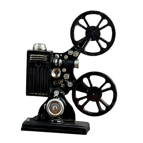 Vintage Movie Film Projector Sculpture 9.2inch Tall Table Decoration Old Fashion Showcase for Bedroom Exquisite Lightweight