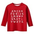 thumbnail image 4 of XASZHN T-Shirt Mode Fonctionnel Col Rond Manches Trois-Quarts Imprimé Décontracté pour Filles Rouge 7-8 Ans, 4 of 4