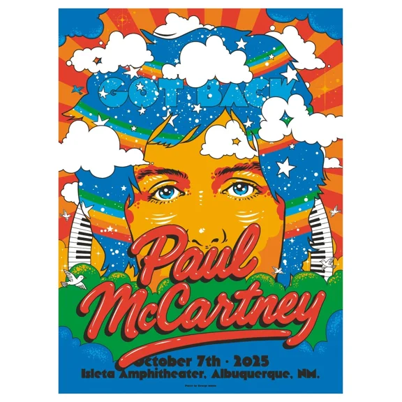 Paul McCartney Got Back 2025 Albuquerque Event Poster In New Mexico Poster