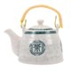 thumbnail image 2 of Ceramic Tea Pot With Strainer Mesh For Tea Lovers At Home Use 16x14cm Retro Design In Assorted Color 1Pack, 2 of 5
