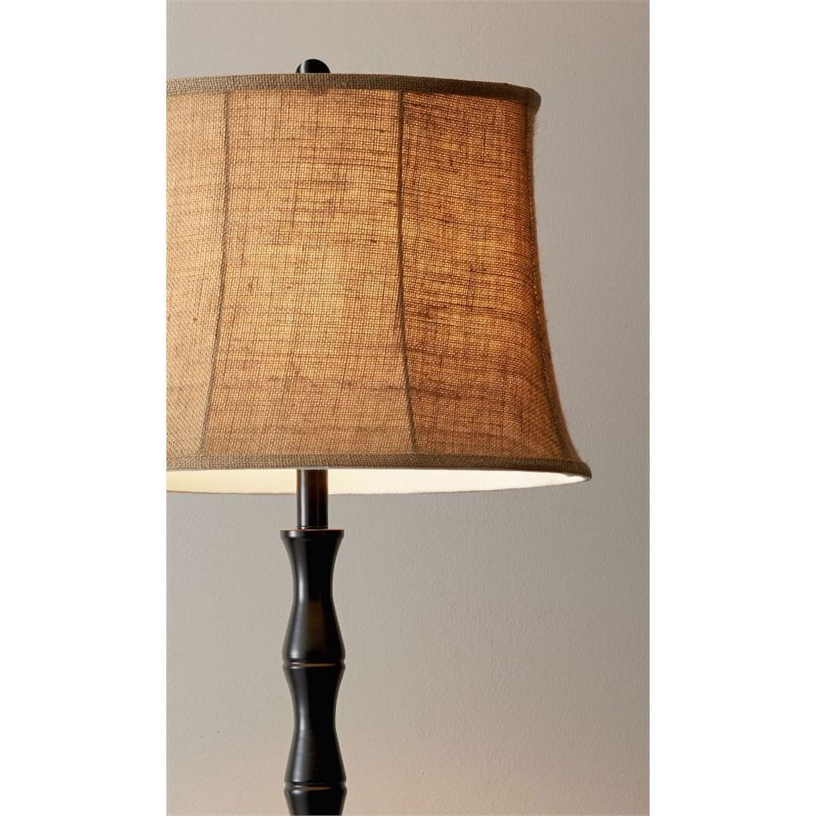 Adesso Stratton Floor Lamp, Painted black metal