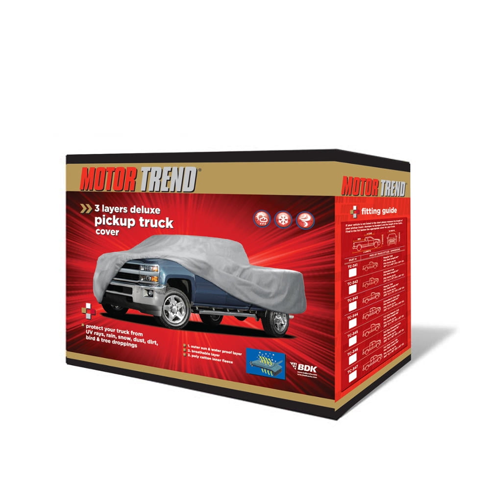 MotorTrend Pick Up Truck Car Cover 3 Layers Outdoor Tough Waterproof Small