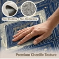 thumbnail image 6 of ODIKA Navy Long Decorative Dotted Showcasing Balanced Repeating Accessories for Home Office, Gaming Room, Under Desk, Non-Slip Chair-Friendly, 6 of 7