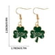 thumbnail image 3 of Earrings for Women, Green Dangle Earrings, Patrick's Day Accessories, Good Hoop Earrings, Irish Jewelry, St. Patrick's Day Gifts, Silver Tone Metal Frame, For Office Wear, 3 of 9