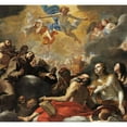 thumbnail image 3 of Mattia Preti 16x15 Black Modern Framed Museum Art Print Titled - Christ in Glory with Saints, 3 of 5