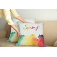 thumbnail image 2 of Ambesonne Saying Throw Pillow Cover 2 Pack, Spring Lettering, 20", Multicolor, 2 of 7