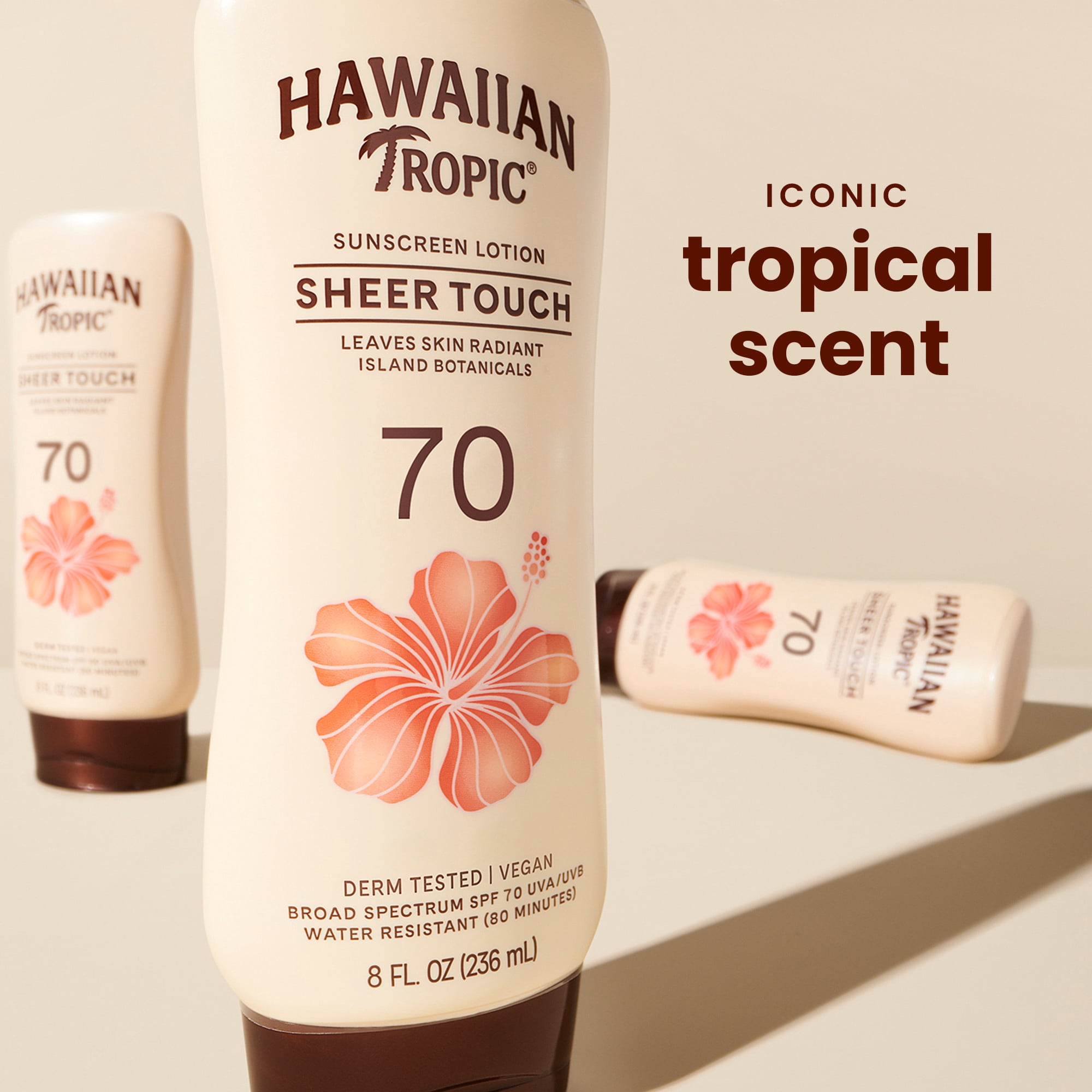 日焼け止め HAWAIIAN TROPIC Sunscreen Lotion 70 Hawaiian Tropic Sheer Touch Sunscreen Lotion, SPF 70, 8 fl oz