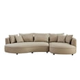 thumbnail image 5 of Kevinplus 5-Seat Modern Sectional curved Sofa Couch for Living Room,Apartment Office,Light Grey, 5 of 10