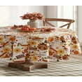 thumbnail image 5 of Newbridge Happy Thanksgiving Turkey 60 x 84 inch Oval Vinyl Tablecloth with Flannel Backing, 5 of 8