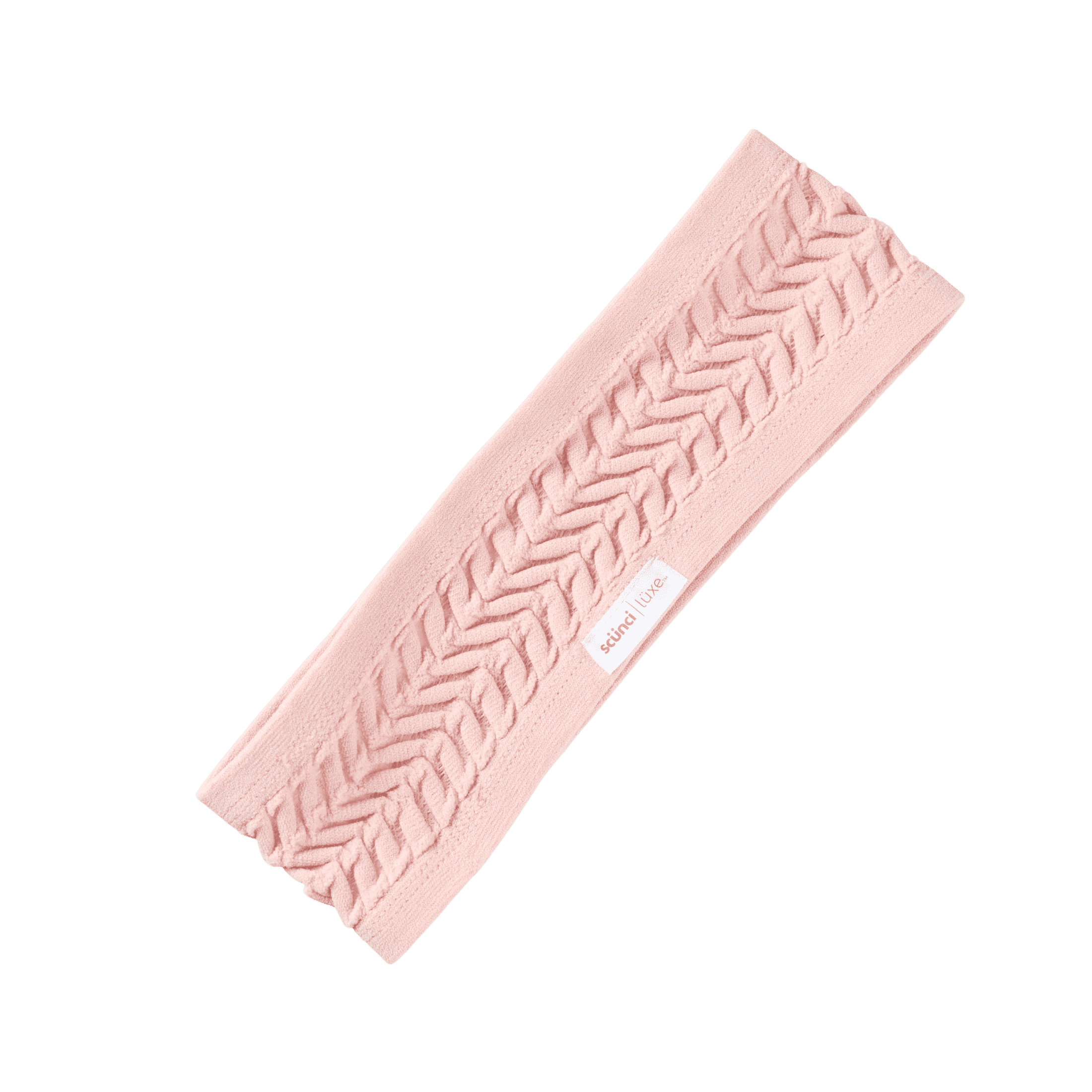 Scunci Luxe by Conair Textured Headwrap, Blush, Gentle Hold Hair Accessory, 1 Count