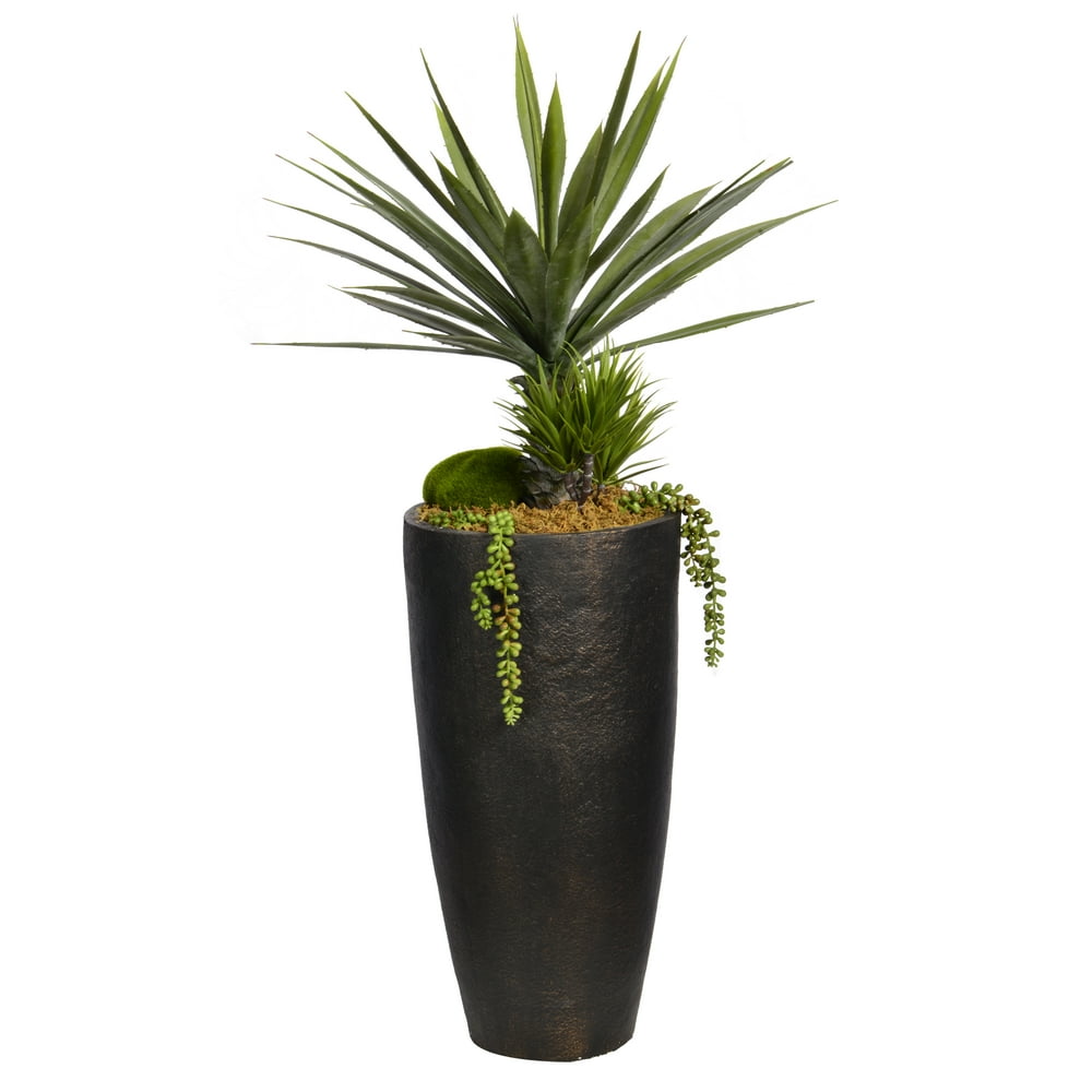 48&quot; Tall Agave with Succlents Artificial Indoor/ Outdoor